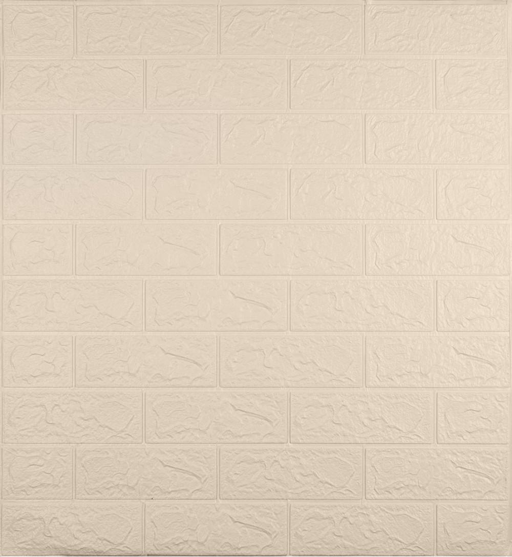 3D-панель декоративная самоклеющаяся Кирпич 700x770x3 мм Слоновая кость (345-3)