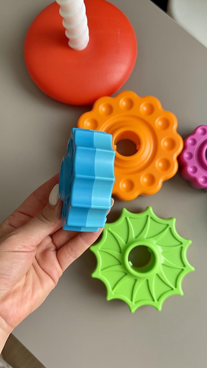 Сортер-пірамідка Веселий Гіроскутер із зубчастими дисками (128) - фото 7