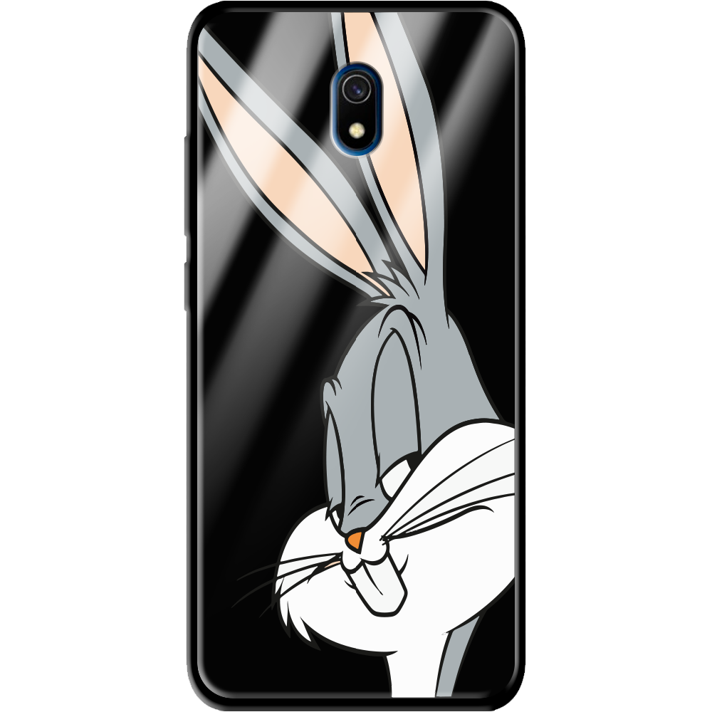Чехол Boxface Xiaomi Redmi 8A Lucky Rabbit Черный силикон со стеклом (38341-bk81-39409)