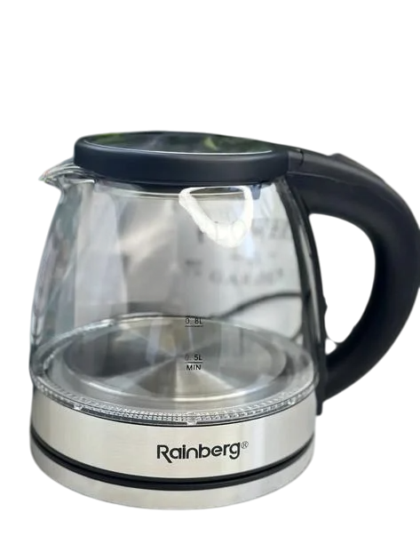Чайник скляний Rainberg із підсвіткою 1 л (RB 2251)