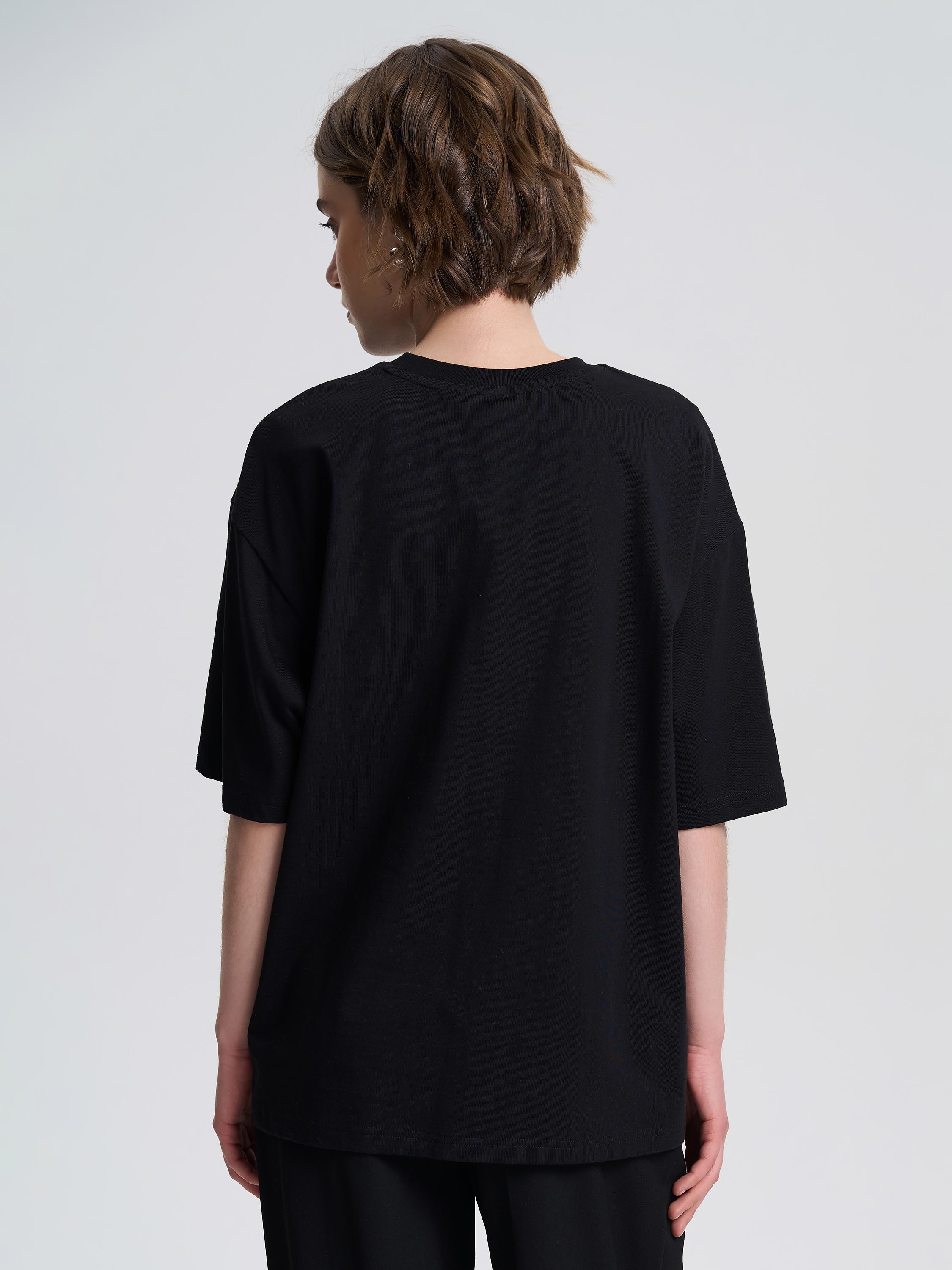 Футболка женская с надписью ROZA 240605 2XL Черный (4824005717611) - фото 3 Футболка женская с надписью ROZA 240605 2XL Черный (4824005717611) - фото 3