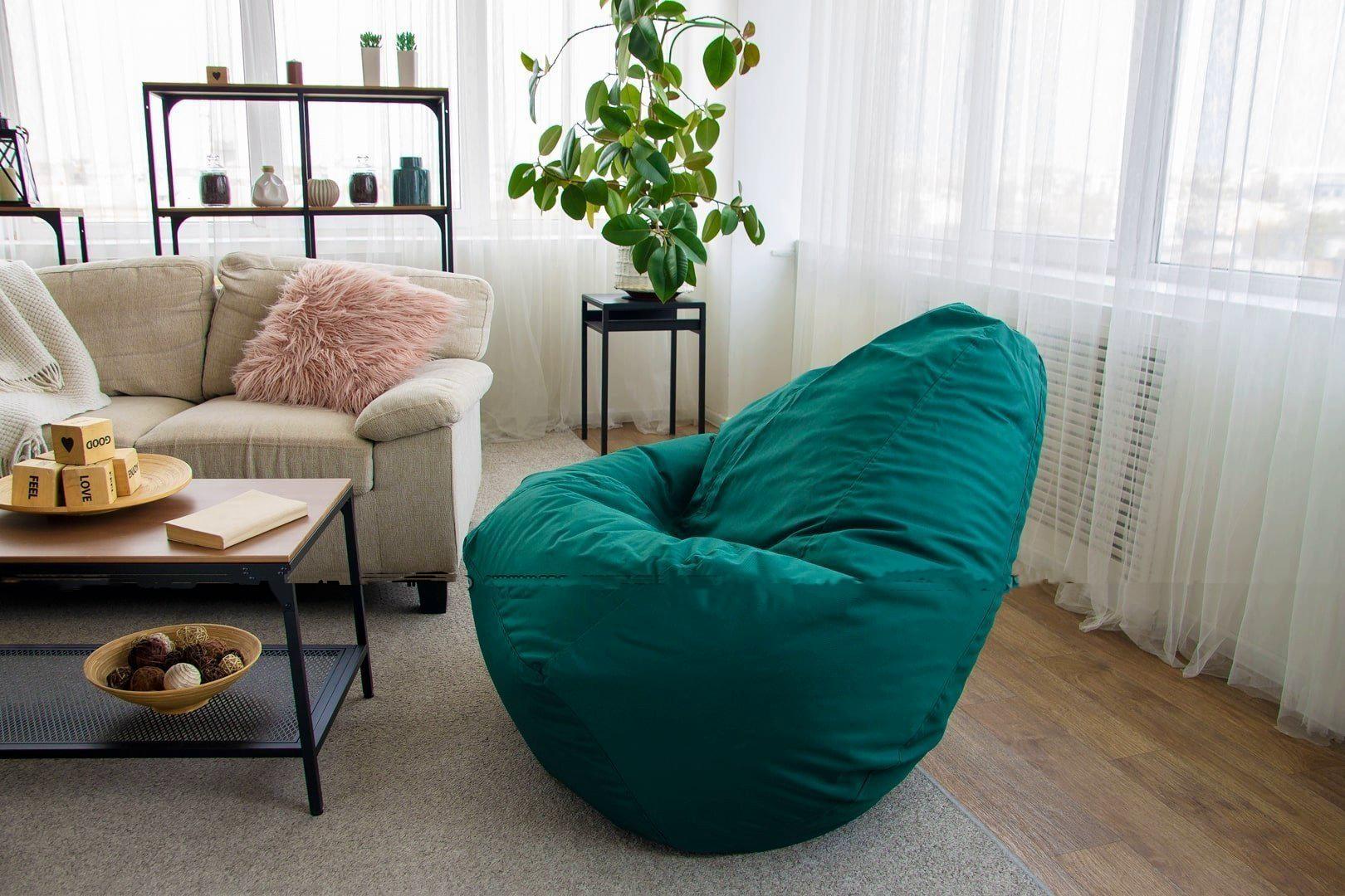 Кресло бескаркасное 90х65 см (69849465-Т) Зеленый - фото 2 Кресло бескаркасное 90х65 см (69849465-Т) Зеленый - фото 2