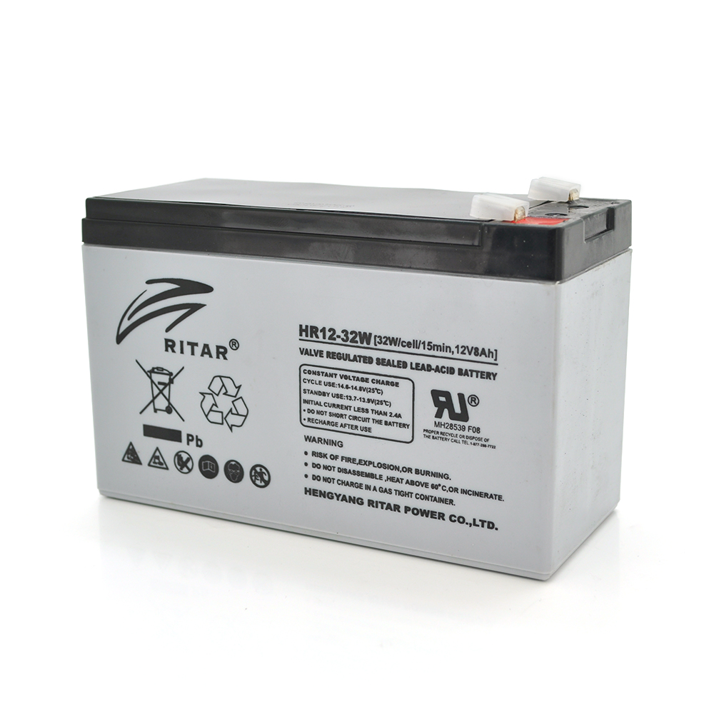 Акумулятор AGM Ritar HR1232W 12V 8,0Ah Q10 151х65х100 мм 2,20 кг Gray (YUT_V11422)