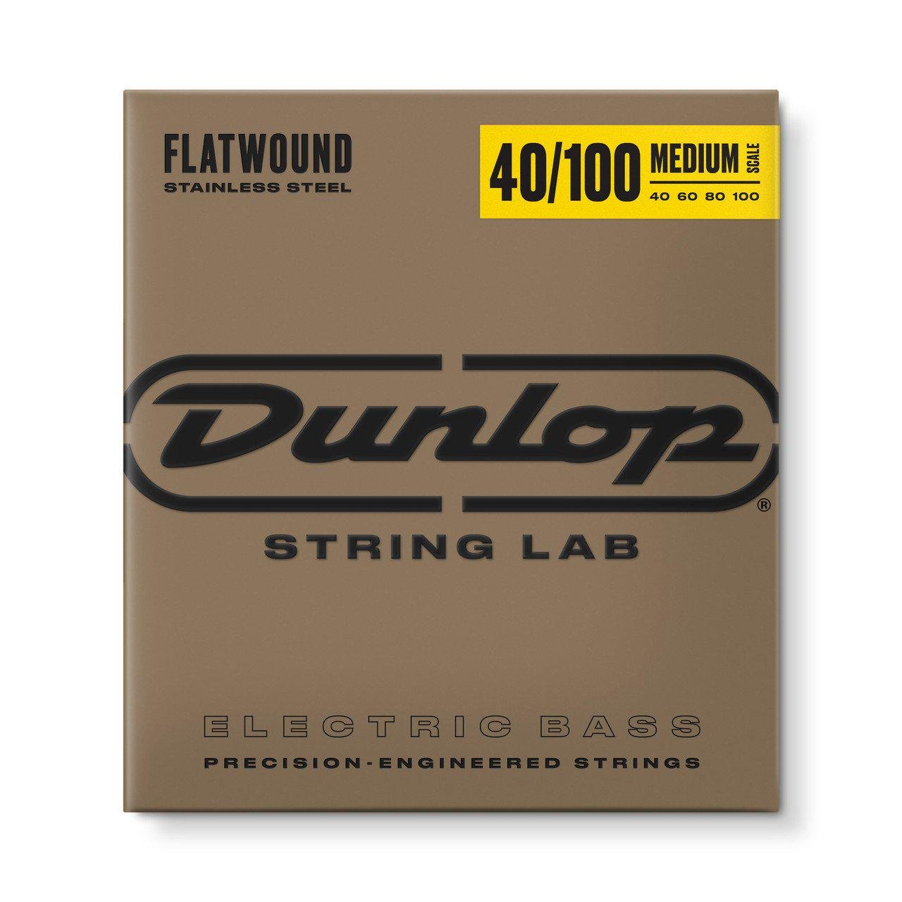 Струны для бас-гитары Dunlop DBFS40100M MD Scale Flatwound Stainless Steel (126925)