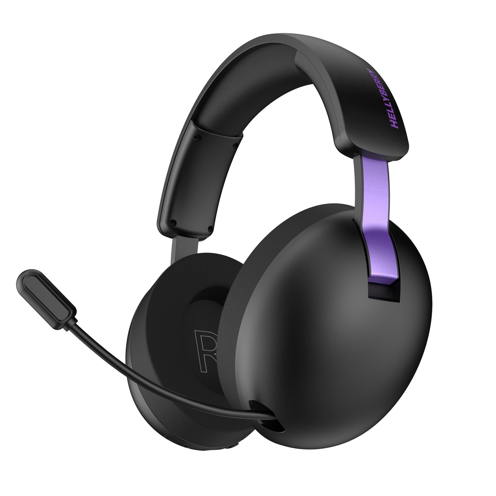 Наушники беспроводные Hator Hellyberry HH30 Wireless BT 6.0 с USB-ресивером Black/Violet (34188247)