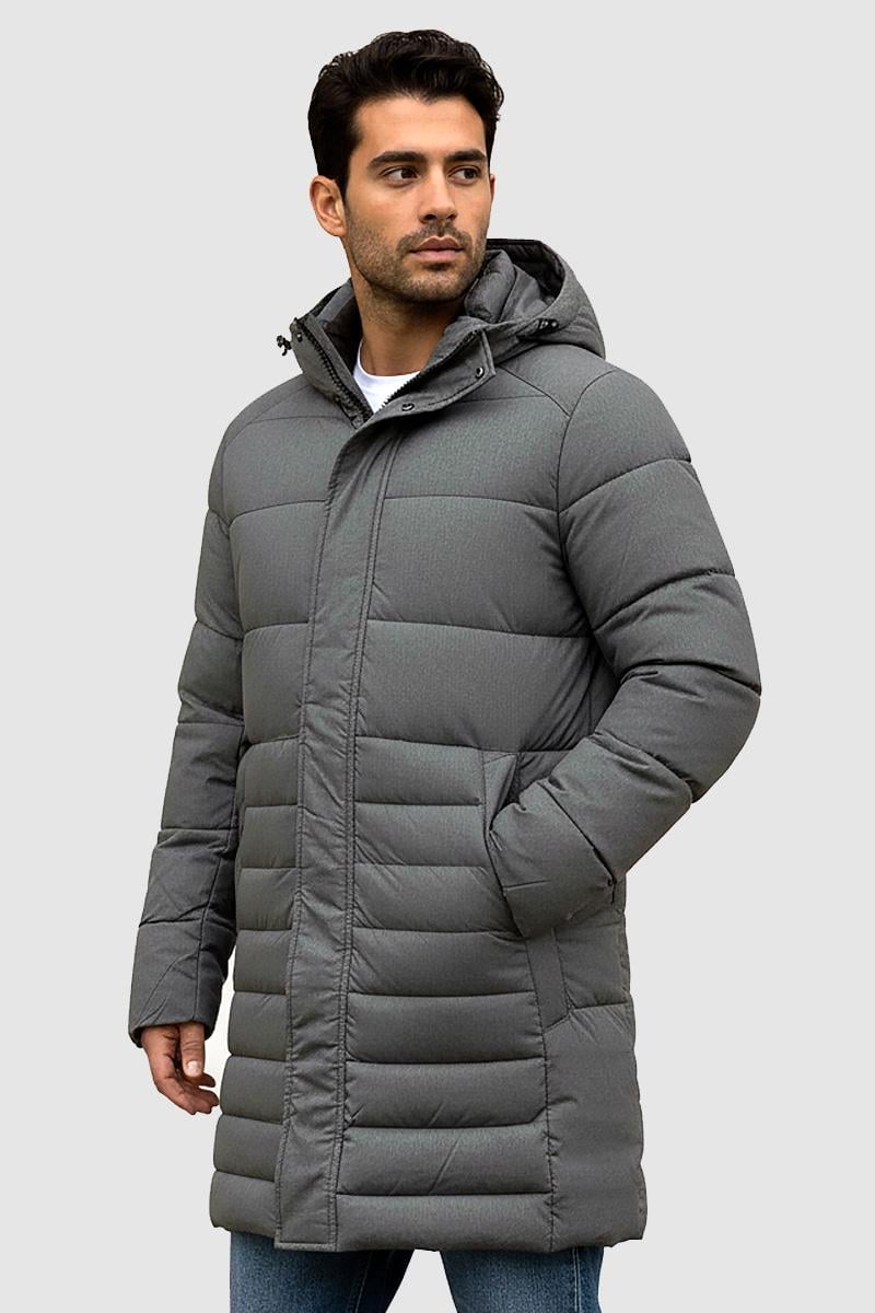 Куртка мужская длинная утепленная р. 46 Серый (SB-ZF-70193-dark-grey)