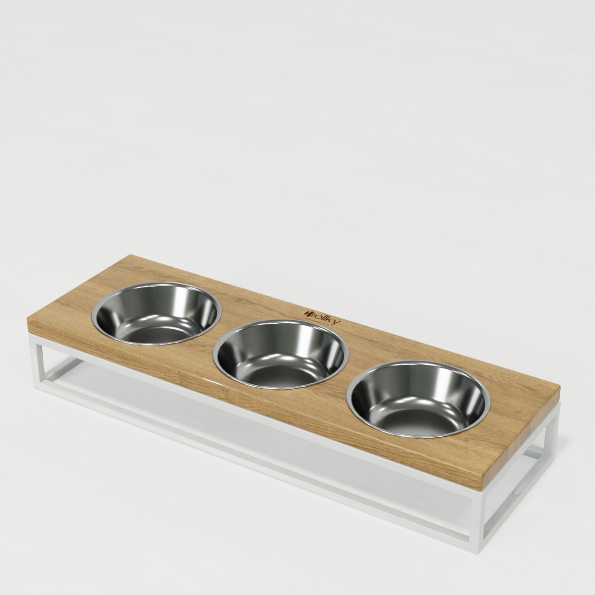 Миски на підставці для котів і маленьких собак Hollky Base Bar 3х0,45 л (Bar-54187-WHNT) - фото 3 Миски на підставці для котів і маленьких собак Hollky Base Bar 3х0,45 л (Bar-54187-WHNT) - фото 3