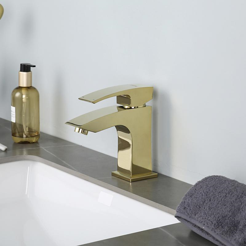 Смеситель для умывальника Gappo G1007-13 Золотой (1045060) - фото 2 Смеситель для умывальника Gappo G1007-13 Золотой (1045060) - фото 2