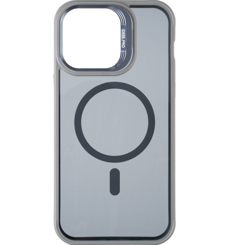 Чехол Elegant Bumper Case Camera stand (MagSafe) для iPhone 15 Grey
