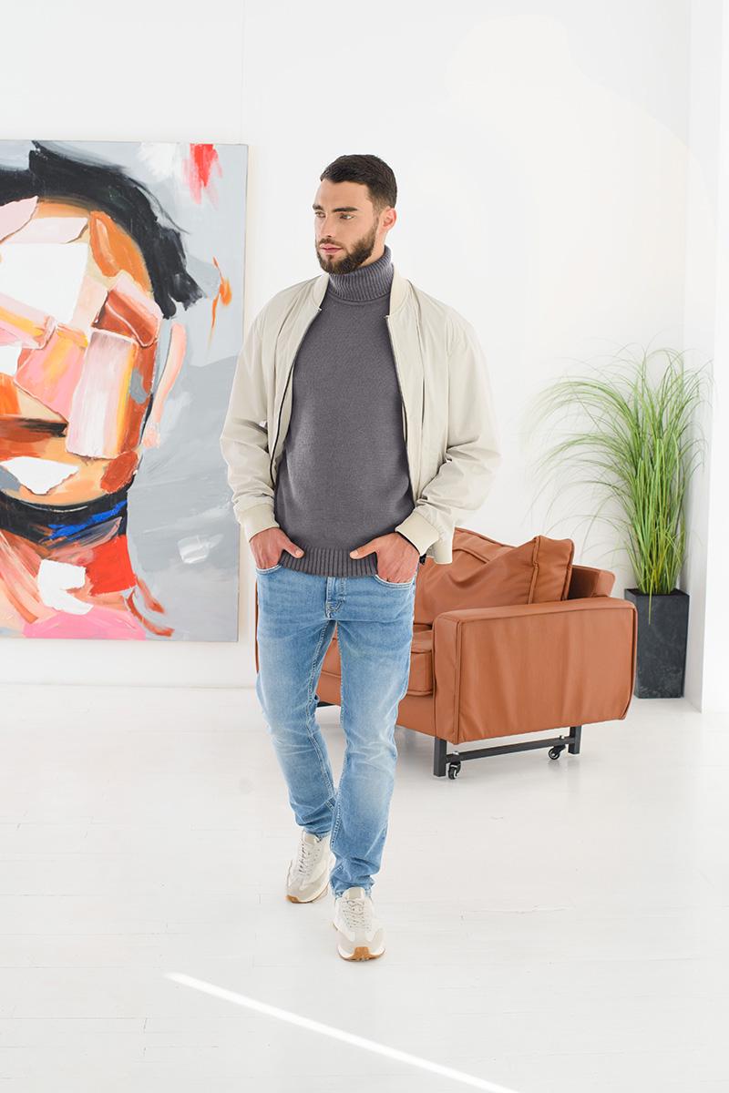 Гольф теплий SVTR з косим плечовим швом р. 52 Сірий (268) - фото 8 Гольф теплий SVTR з косим плечовим швом р. 52 Сірий (268) - фото 8