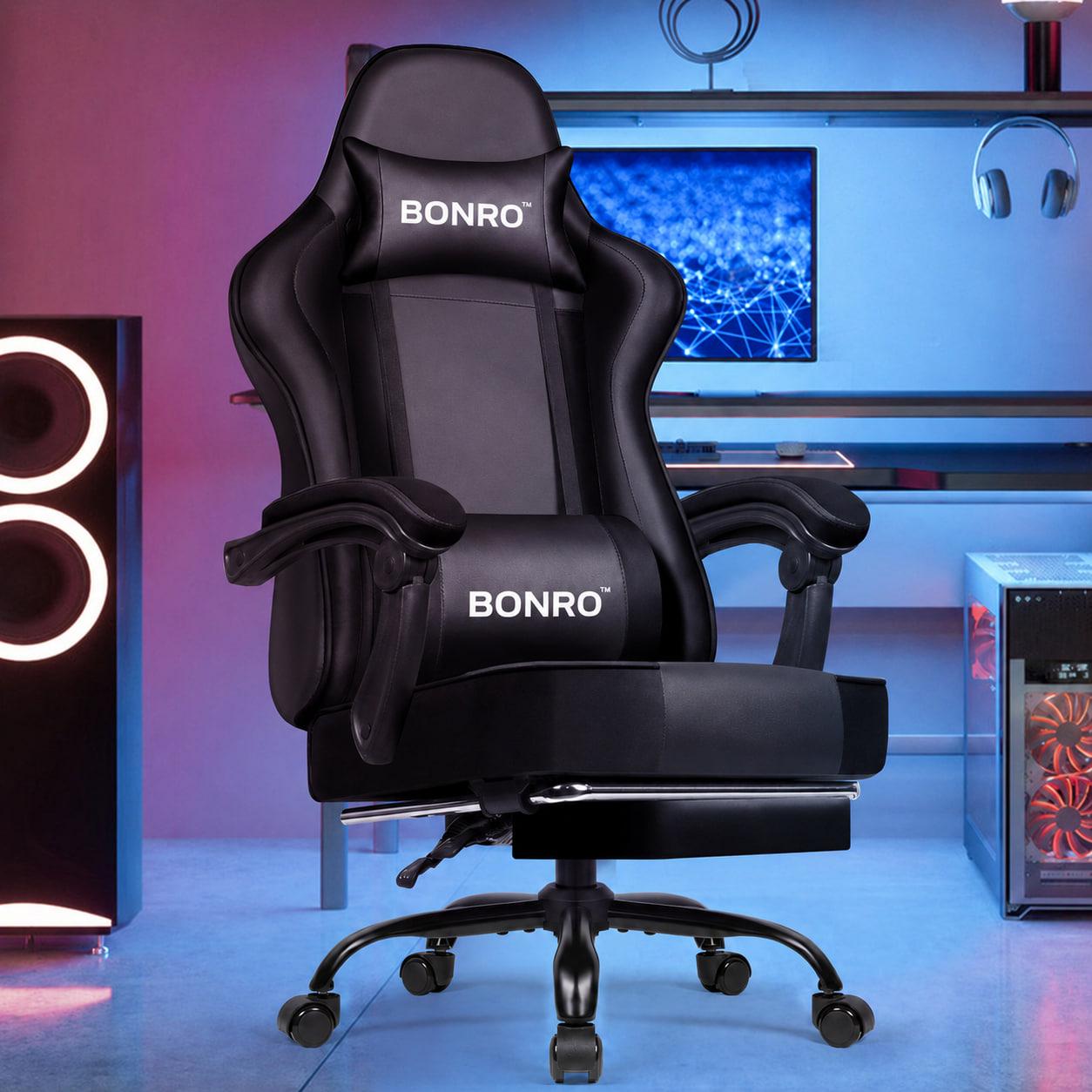 Кресло офисное с подставкой для ног Bonro B-059 Черный (6955)