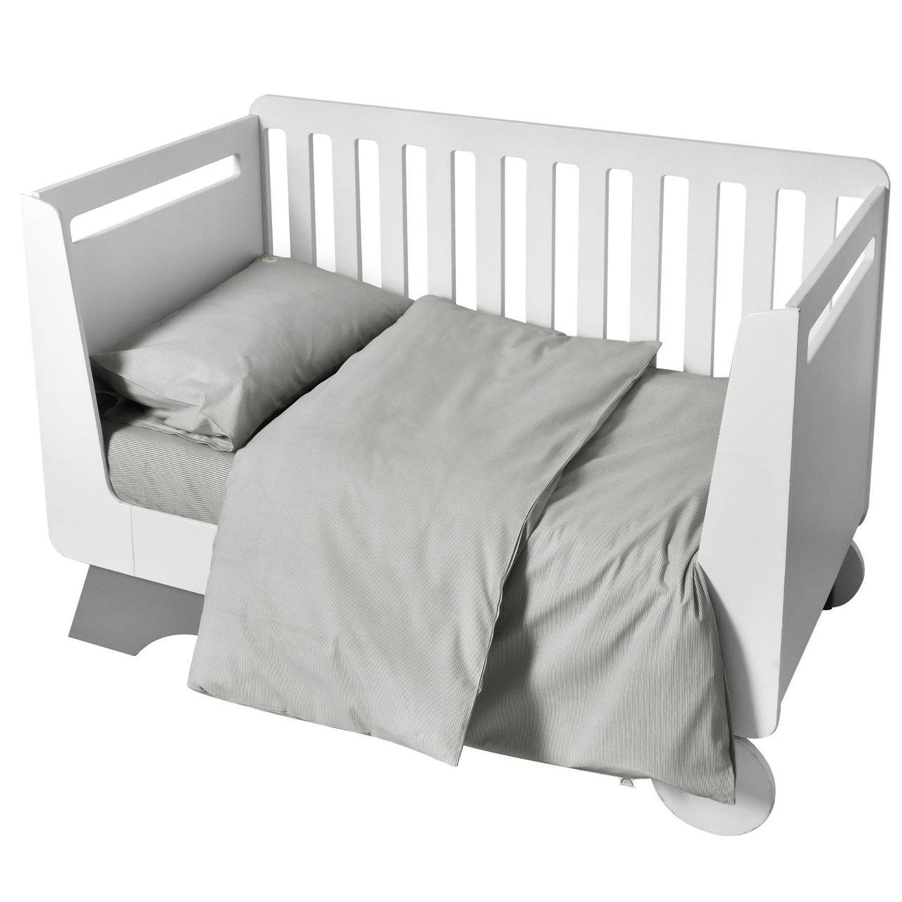 Комплект постельного белья в кроватку IDEIA Papaella хлопок Серый (28092451)