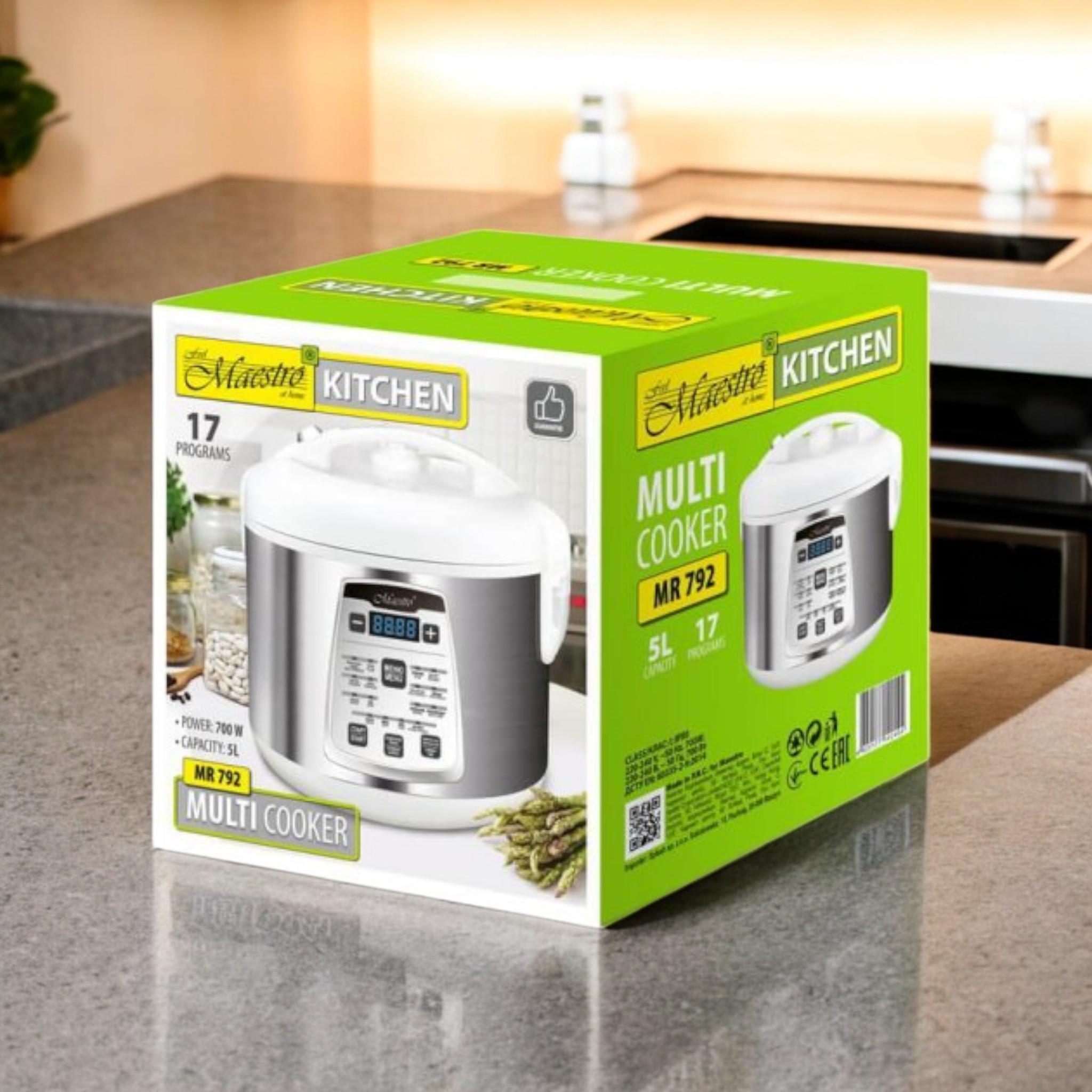 Мультиварка Maestro MR-792 многофункциональная универсальная 17 программ 700 Вт 5 л White (M_MR-792White) - фото 4 Мультиварка Maestro MR-792 многофункциональная универсальная 17 программ 700 Вт 5 л White (M_MR-792White) - фото 4