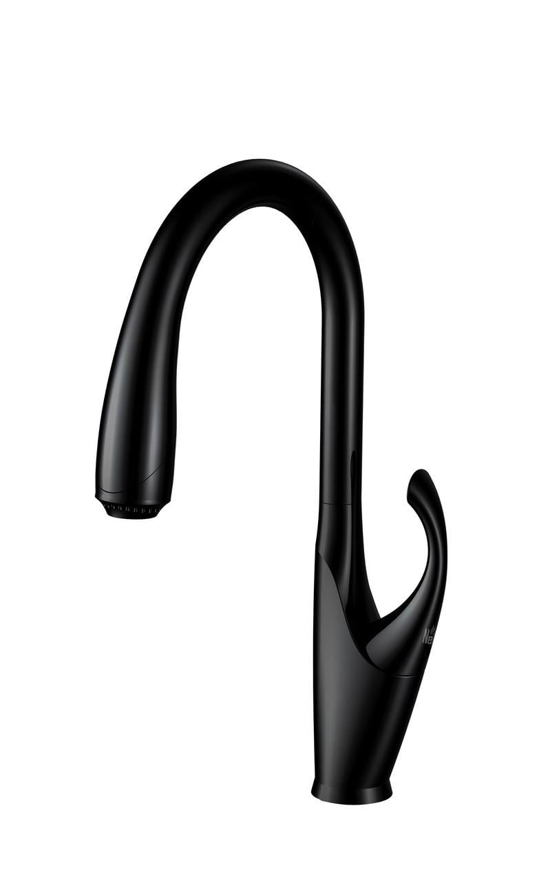 Смеситель кухонный Nett SBB-435 с выдвижным изливом Лебедь Черный (2999643034)