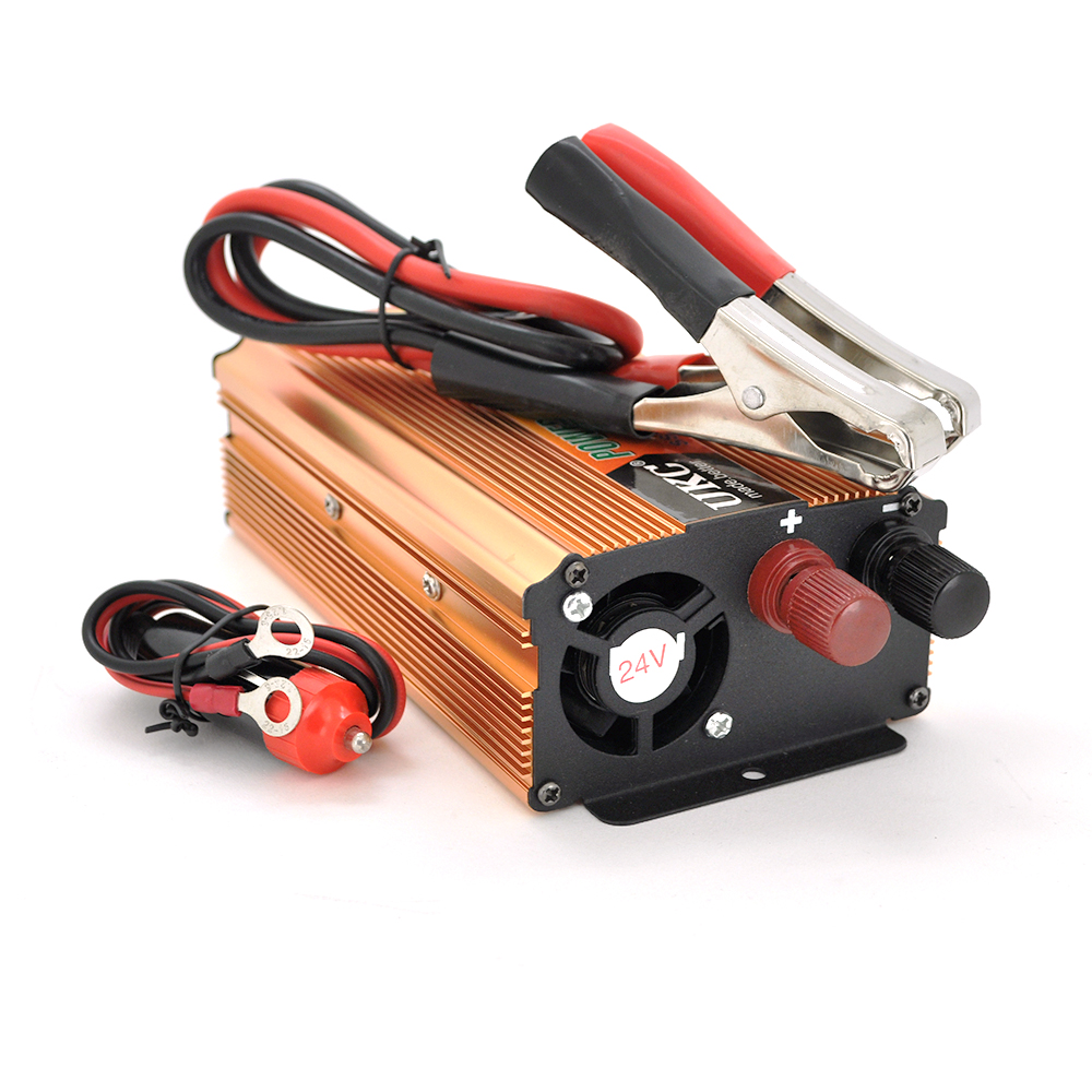 Инвертор напряжения UKC 1000ВА с универсальной розеткой 600 Вт 24/220V (26617866)