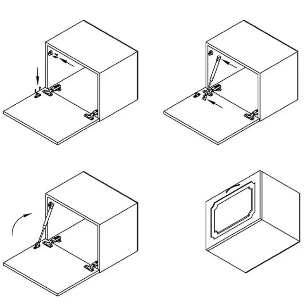 Меблевий GTV амортизатор газовий нижнього відкривання обмежувач барний 150N Сірий (PM1293) - фото 3 Меблевий GTV амортизатор газовий нижнього відкривання обмежувач барний 150N Сірий (PM1293) - фото 3