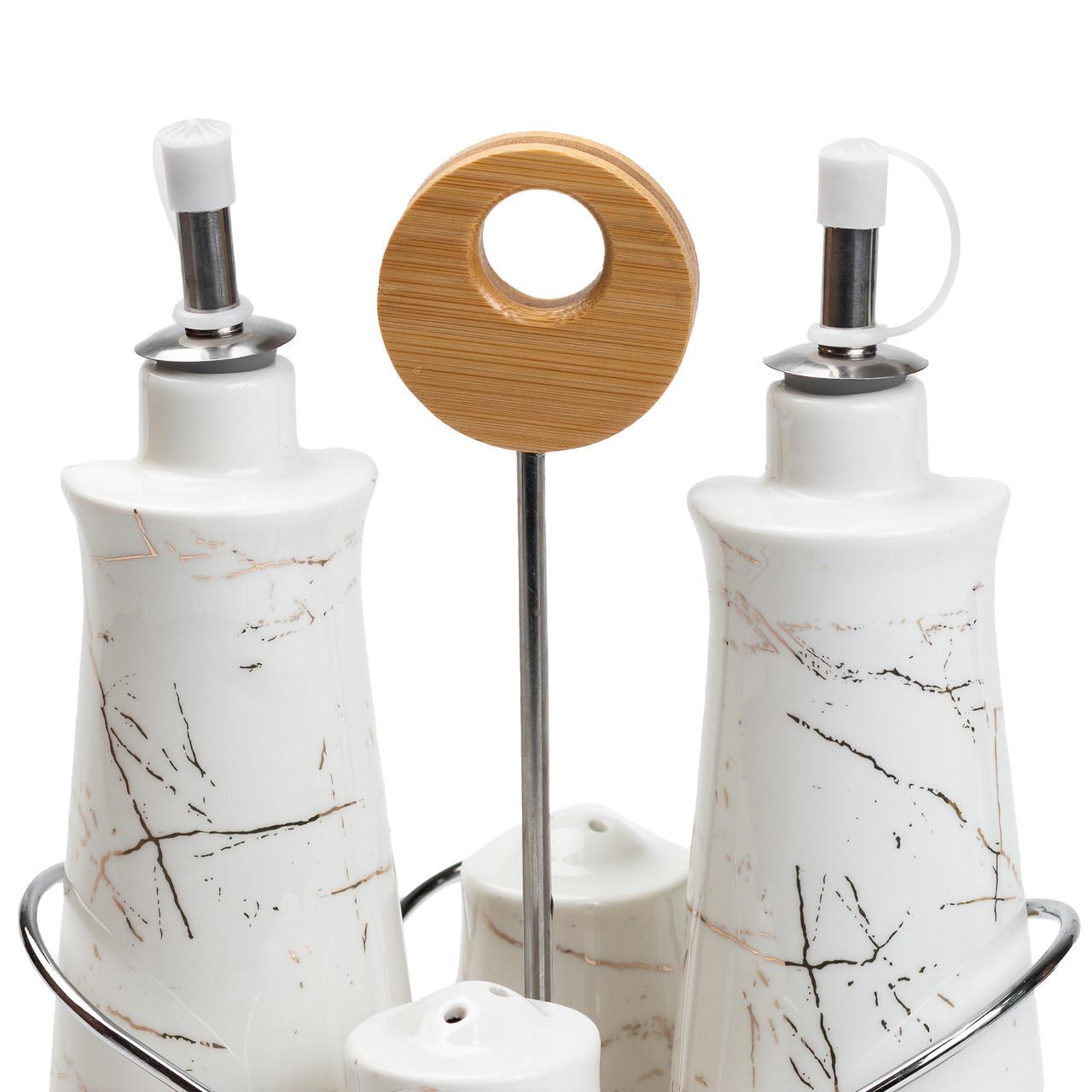 Набір для спецій HP1219 на бамбуковій підставці 4 предмети (A-032732) - фото 4