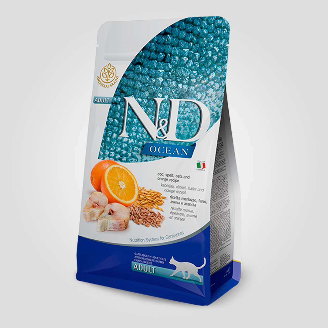 Корм сухой Farmina N&D Low Grain Ocean для кошек с треской и апельсином 10 кг (20503895) Корм сухой Farmina N&D Low Grain Ocean для кошек с треской и апельсином 10 кг (20503895)