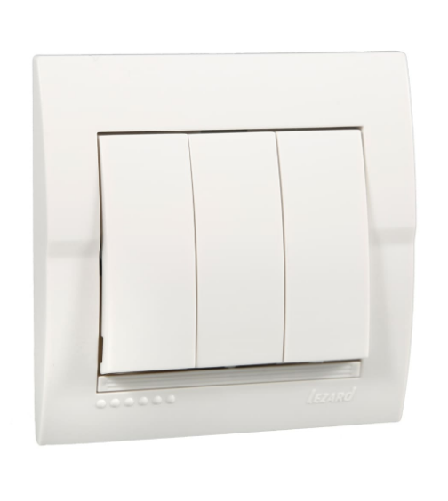 Выключатель трехклавишный Lezard Deriy Белый (26324701)