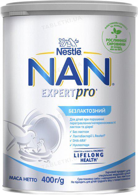 Смесь сухая молочная NAN беслактозная Expertpro для детей от рождения 400 г Смесь сухая молочная NAN беслактозная Expertpro для детей от рождения 400 г