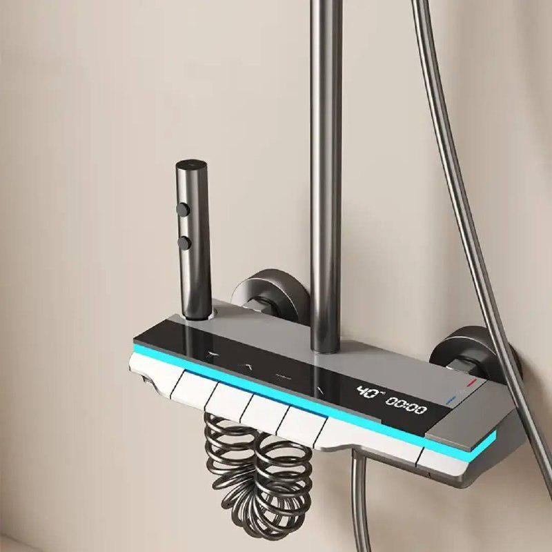 Душова система Epelli Linea Blu з підсвіткою та термостатом (2538741900) - фото 4 Душова система Epelli Linea Blu з підсвіткою та термостатом (2538741900) - фото 4