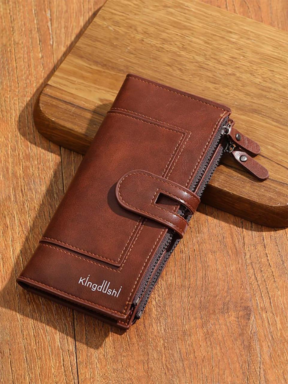 Жіночий гаманець Kingdushi з кишенею для телефону 19х10 см Коричневий - фото 6 Жіночий гаманець Kingdushi з кишенею для телефону 19х10 см Коричневий - фото 6
