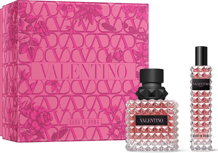 Подарочный набор для женщин VALENTINO Donna Born In Roma парфюмированная вода 50 мл/парфюмированная вода мини 15 мл (375499)