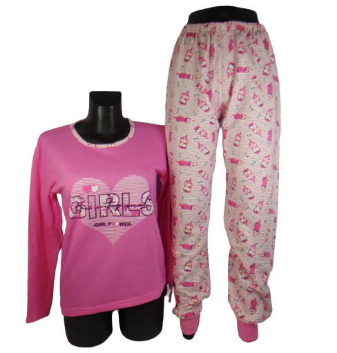 Пижама женская хлопковая с начесом Asma 12789 L Розовый (1693229622)