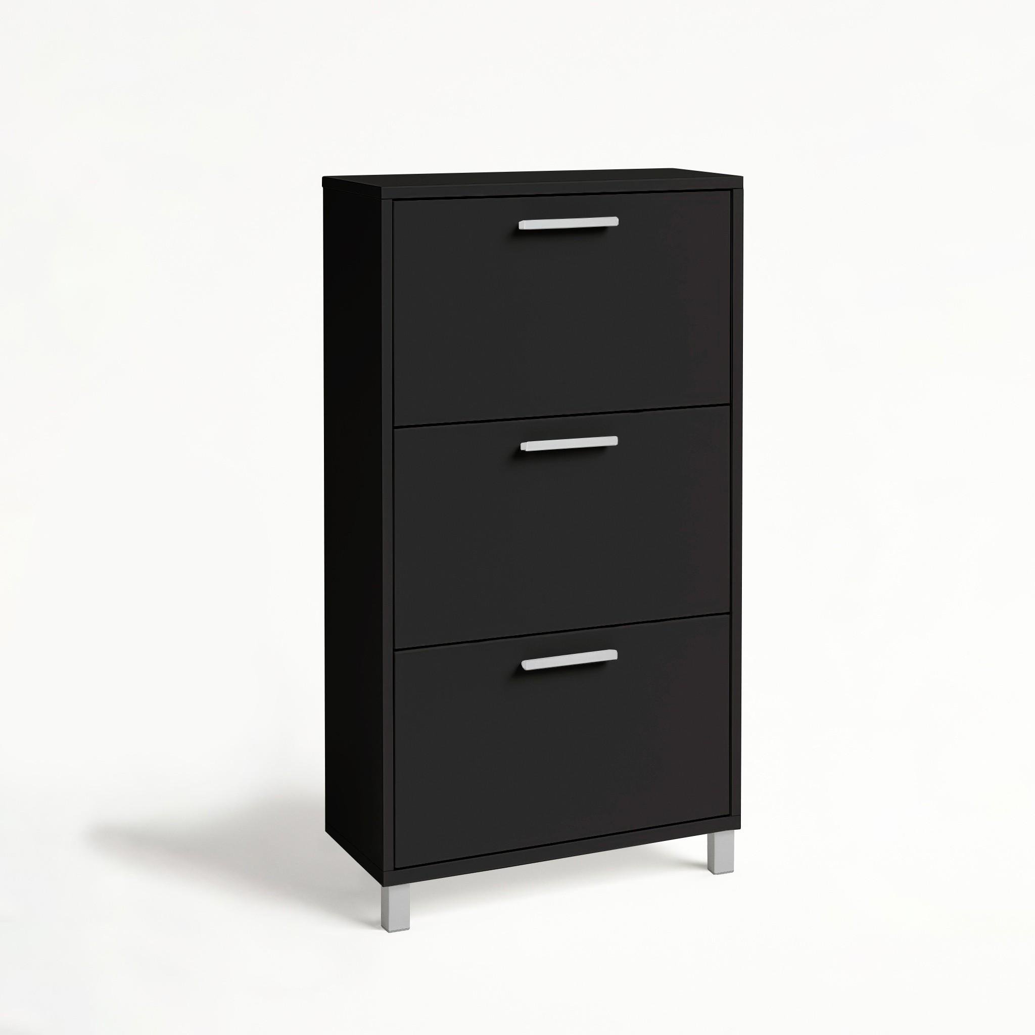 Тумба для обуви на 3 ящика F-160 590х160х1350 мм Черный - фото 3