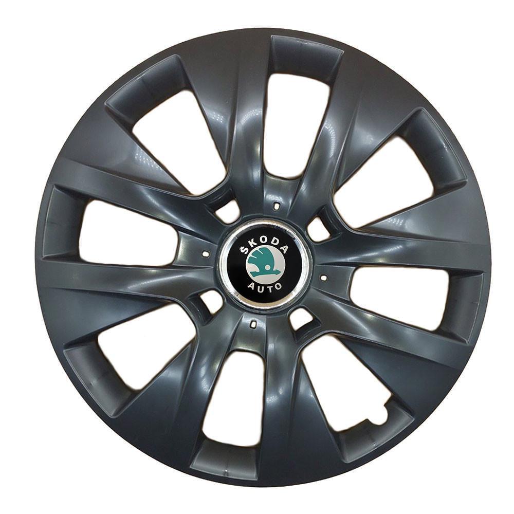 Колпаки автомобильные R15 SJS Skoda 334 4 шт. Зеленый/Черный