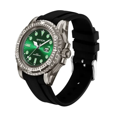 Наручные часы Sanda 9007 Black/Green - фото 2