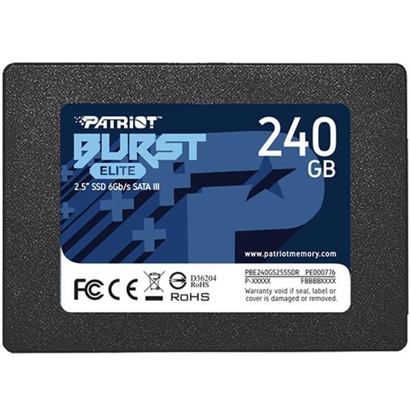 SSD-диск Patriot Burst Elite 240 Гб 2,5" SATAIII TLC (PBE240GS25SSDR)