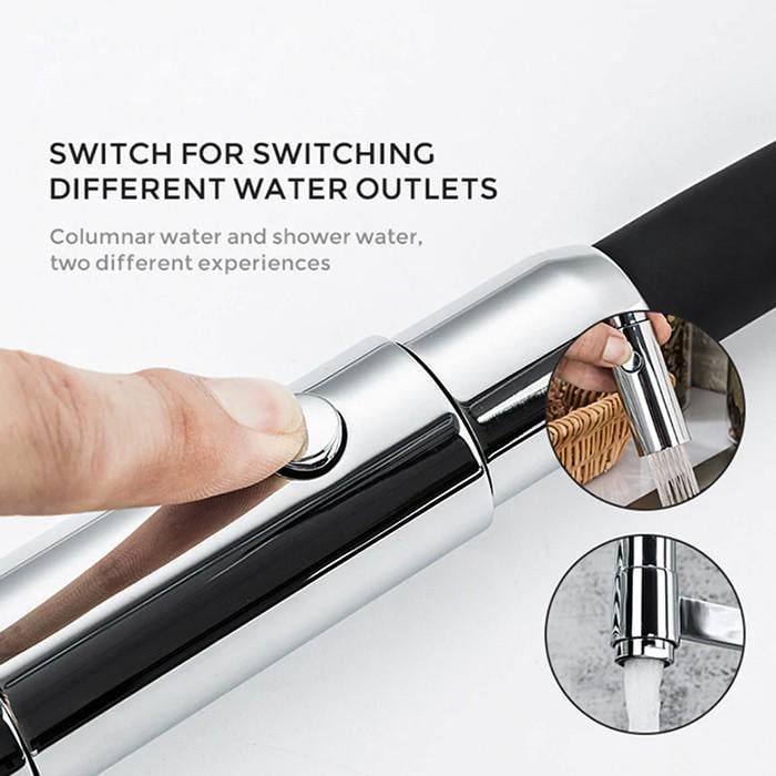 Змішувач для кухні з гнучким зливом Gappo G4398-15 Чорний/Хром - фото 9 Змішувач для кухні з гнучким зливом Gappo G4398-15 Чорний/Хром - фото 9