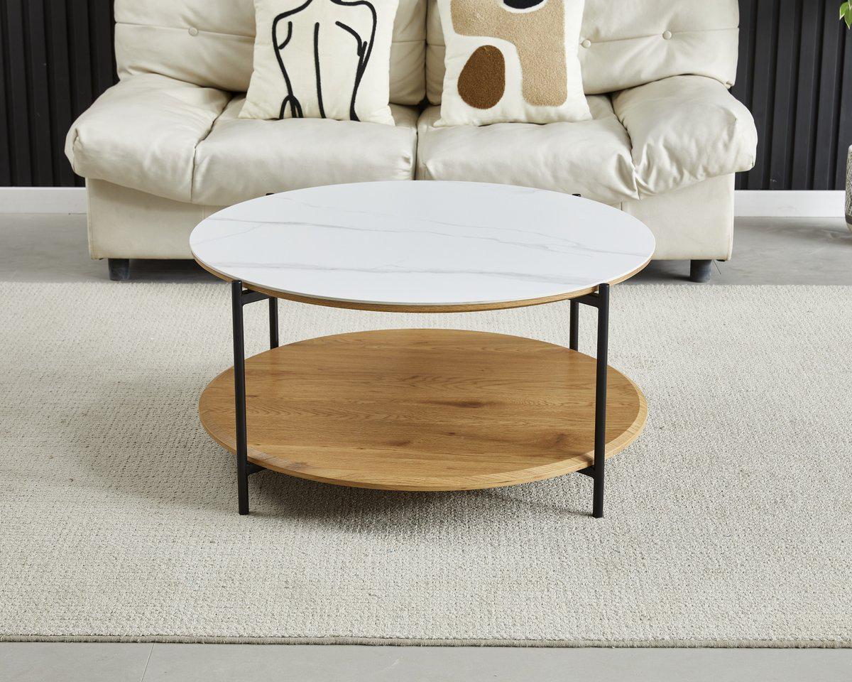 Журнальный столик Intarsio IDAHO Белый/Дуб (28710918) - фото 4