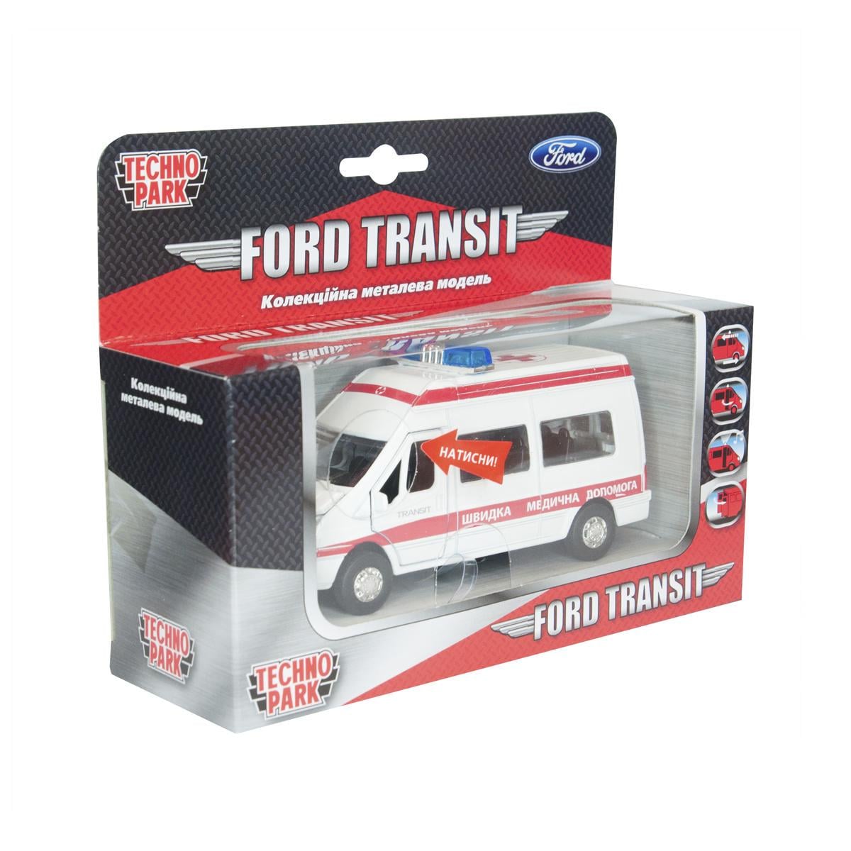 Автомодель игрушечная детская FORD TRANSIT Реанимация - фото 4