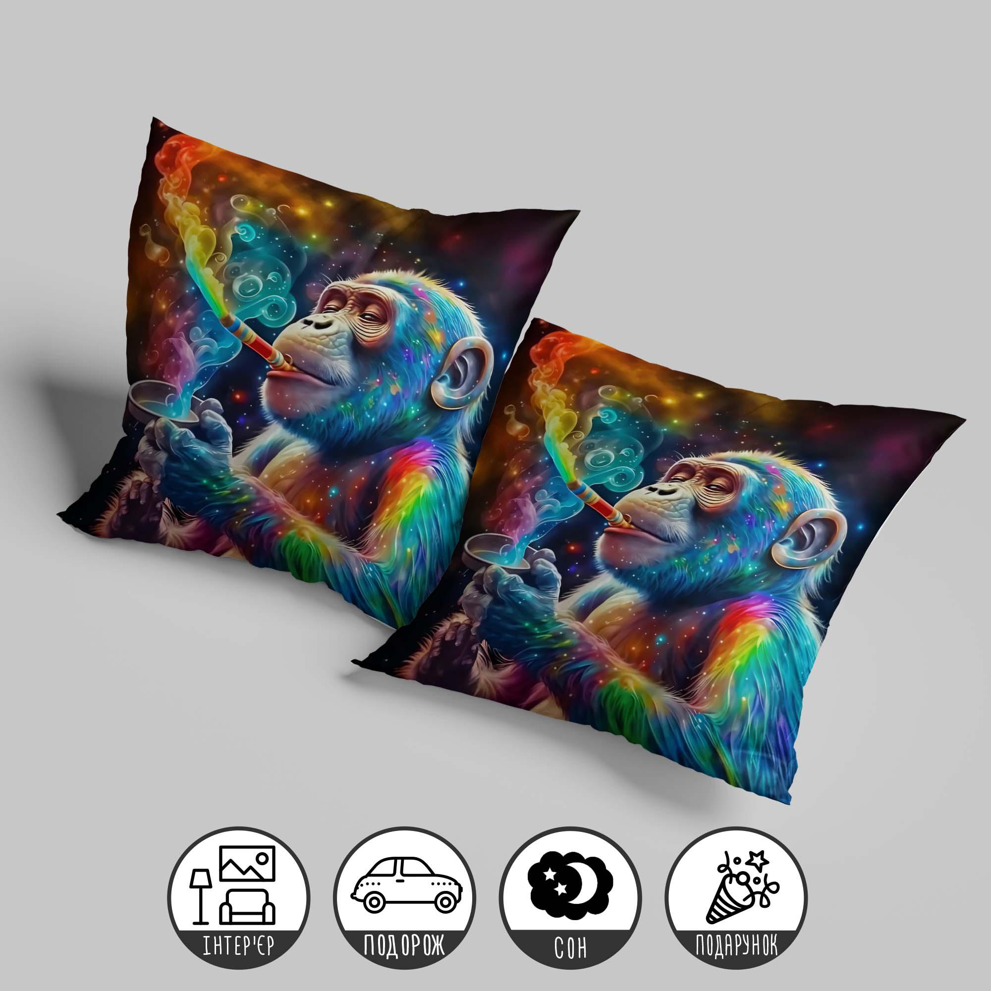 Подушка плюшевая "Король обезьян" 45х45 см (1309045UA) - фото 2