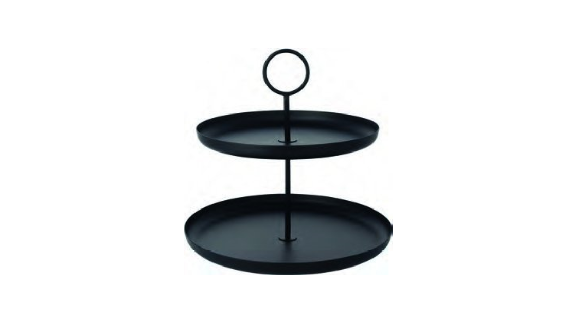 Етажерка для десертів і закусок двоярусна SilverCrest Etagere Чорний (500150)