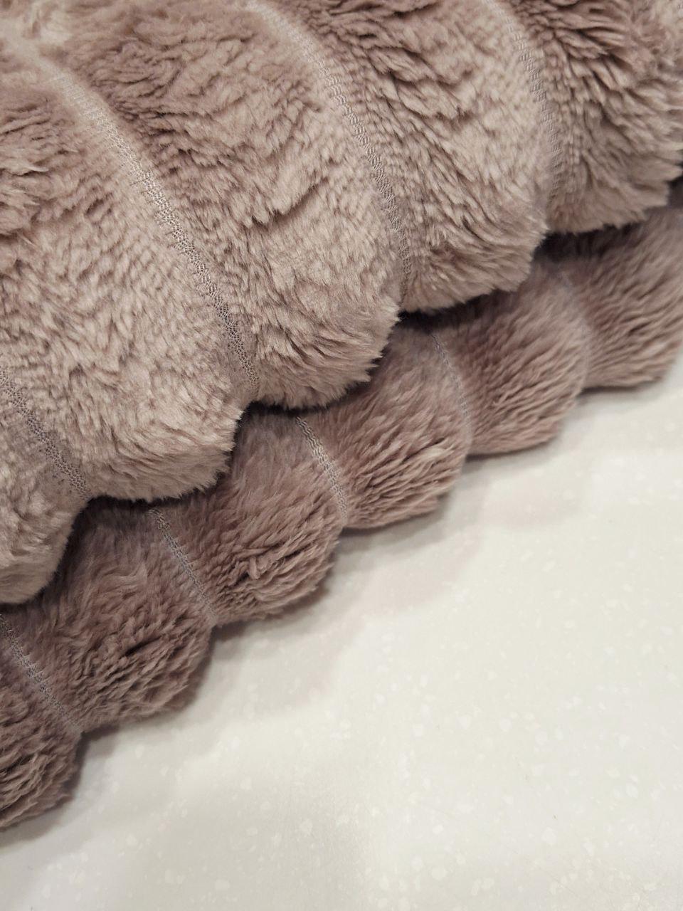 Плед флисовый Шарпей 150x200 см Пудровый (1705) - фото 3