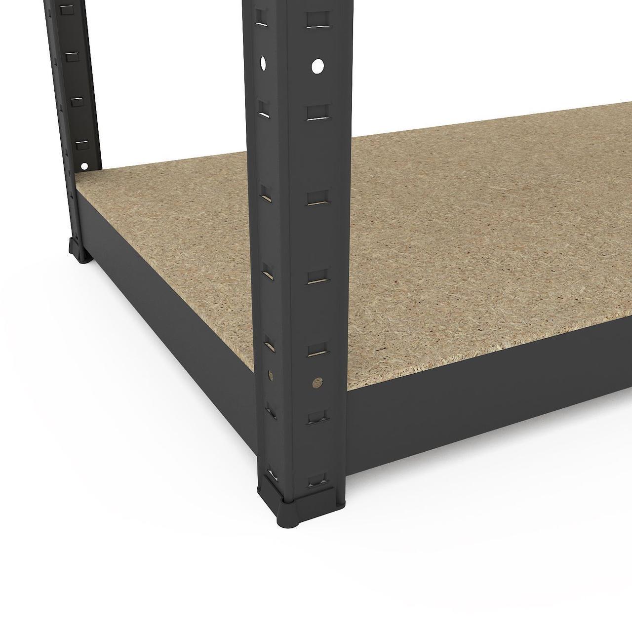 Стелаж Меткас Бюджет КД 175 кг/полицю 5 полиць ДСП металевий 1800x900x400 мм (2519008077) - фото 9