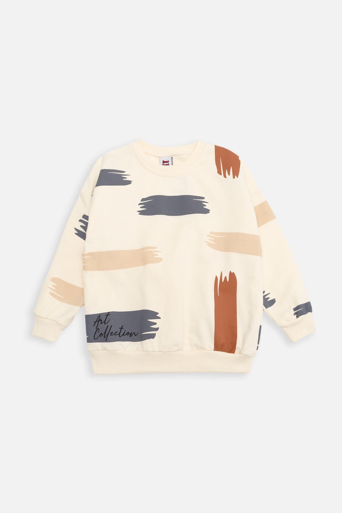 Свитшот для мальчика 98 см Молочный (ЦБ-00270285)