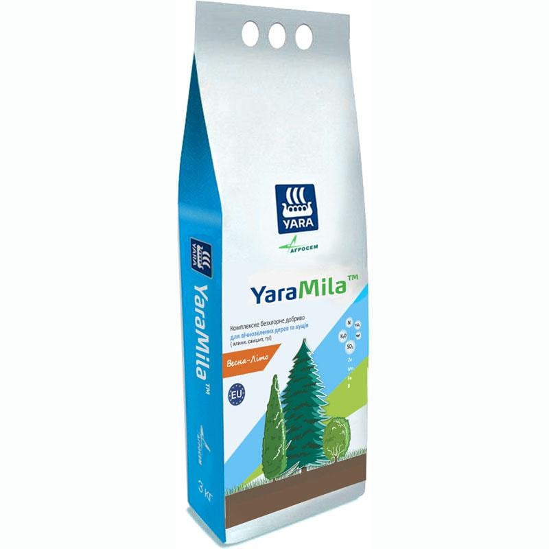 Удобрение YaraMila для вечнозеленых деревьев и кустов весна-лето 3 кг (00036)