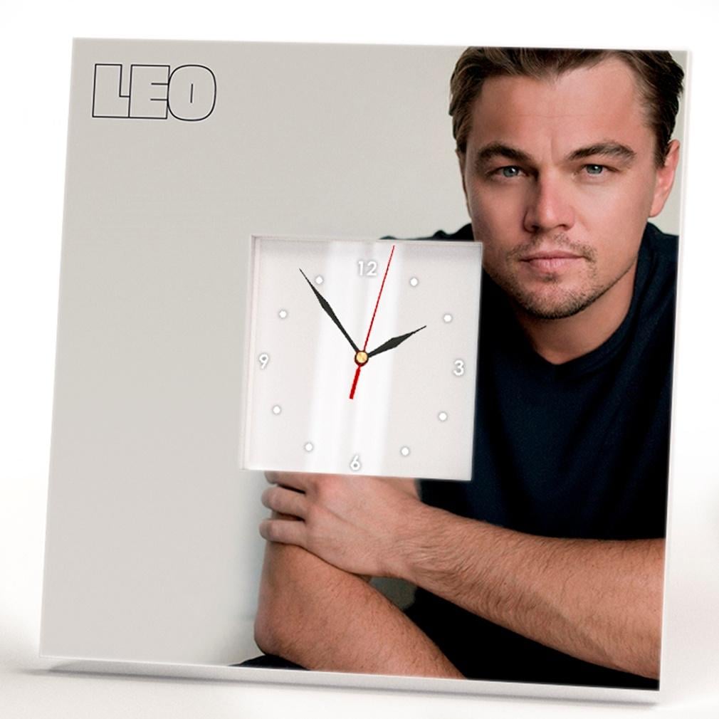 Часы с фото Леонардо Ди Каприо 260x260 мм (C00959)