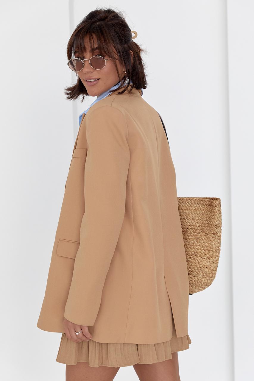 Піджак однобортний класичний L Світло-коричневий (11718754) - фото 2 Піджак однобортний класичний L Світло-коричневий (11718754) - фото 2