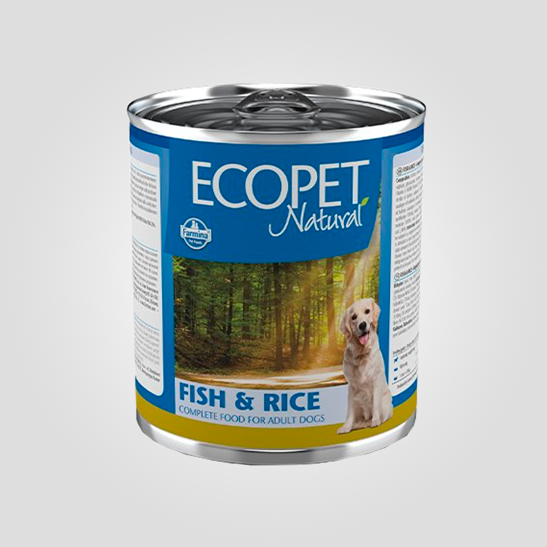 Корм вологий Farmina Ecopet Natural Dog для дорослих собак усіх порід із рибою та рисом 300 г  (20504362)