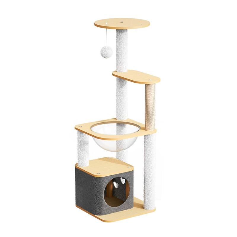 Когтеточка-лежак для кота Taotaopets Y0044-А 40х40х130 см с игрушками (2992329931)