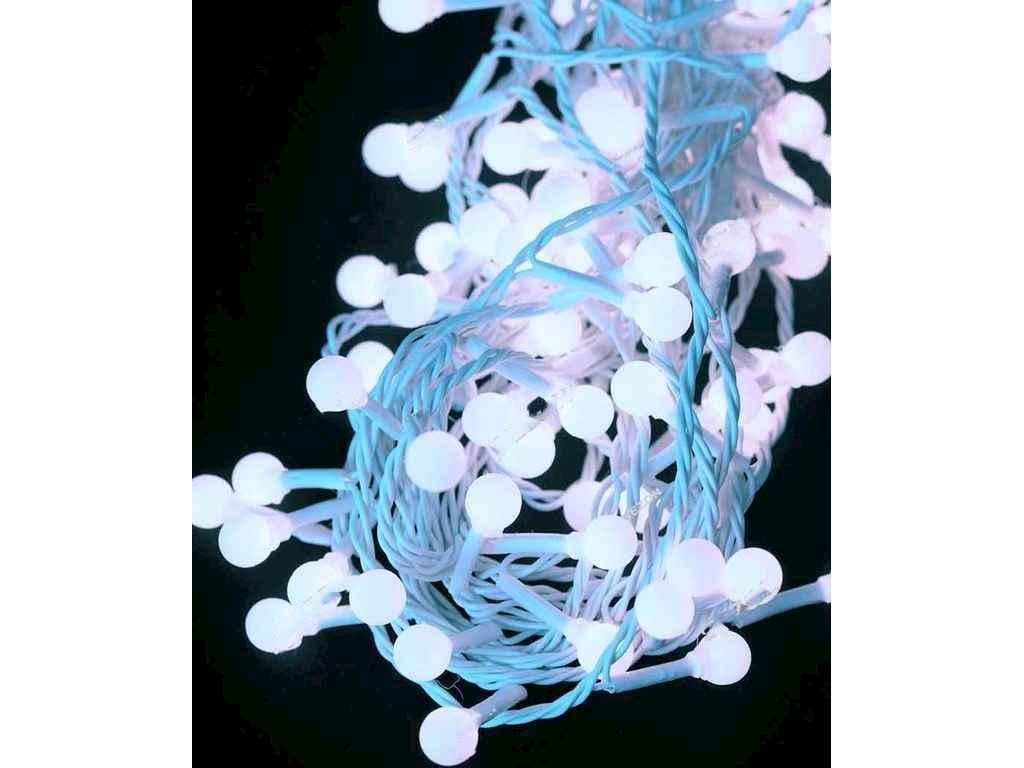 Гірлянда Кульки 10 мм 100LED 6 м Білий/Білий провід (1311-03)