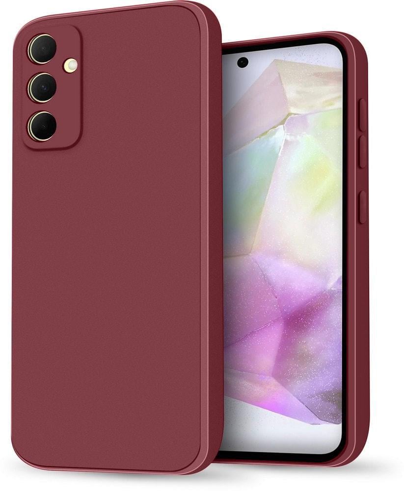 Силиконовый чехол HardCorner Samsung Galaxy A35 A356 (с микрофиброй) Wine (36128-42)