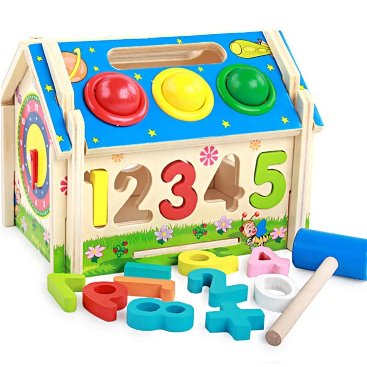 Деревянная развивающая игрушка конструктор Домик Fortune idea (oueiea282914)