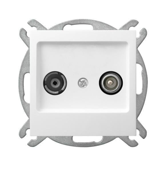 Розетка TV Ospel AS без рамки Белый (29176572)