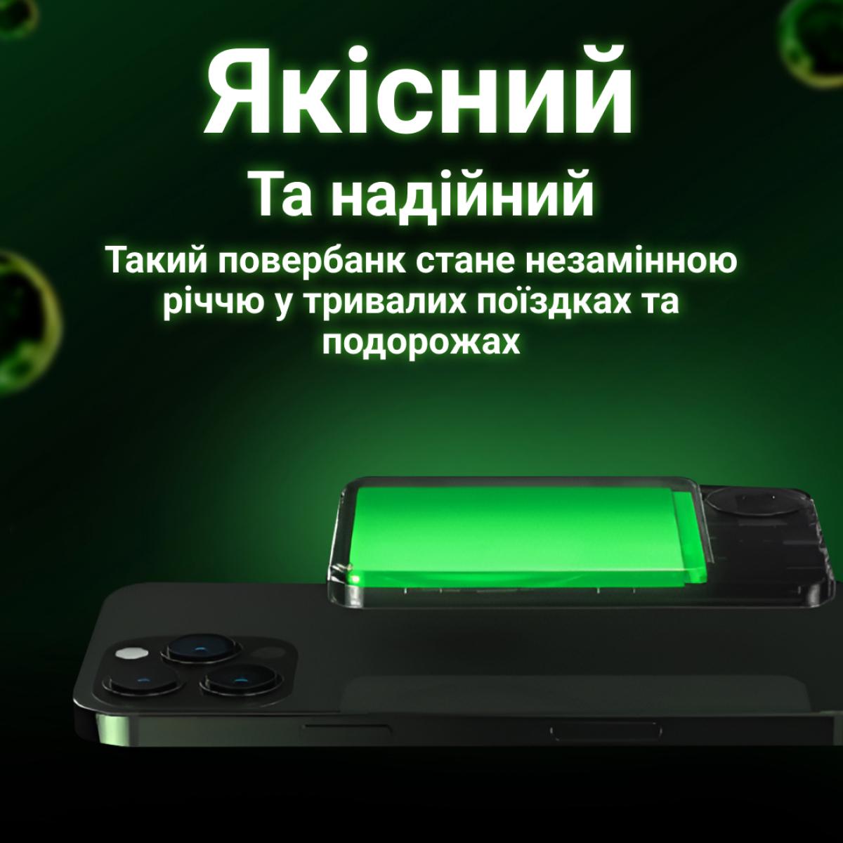 Повербанк 5000 mAh з бездротовою зарядкою USB-C/USB-A (20973064) - фото 6